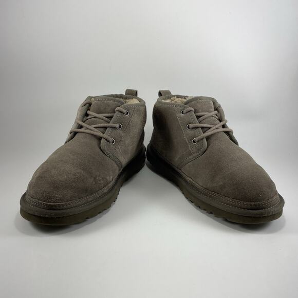 UGG Neumel Shearing Lined Chukka Boots Mens Size 6 Charcoal Light Gray - Picture 2 of 11